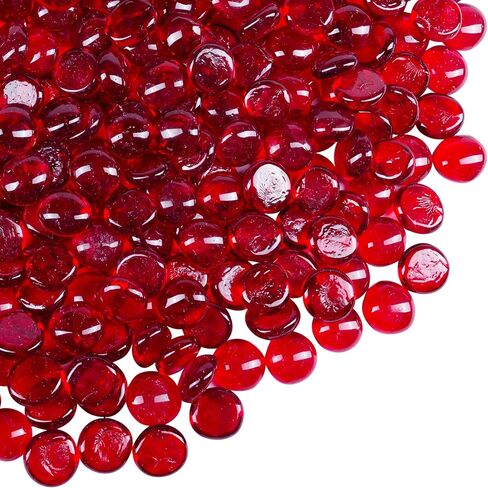 Galashield Black Flat Glass Marbles for Vases Black Stone Glass Gems Beads Pebbles Vase Filler (1 LB, Approx. 100 PCS) in Kuwait