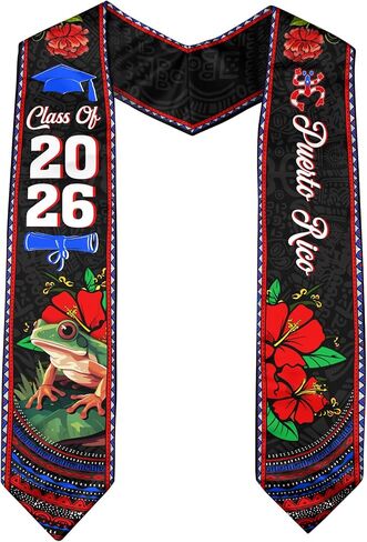 سرق التخرج في بورتوريكو فئة 2025 ، تخرج العلم الأمريكي في بورتوريكو SASH 2025 in Kuwait