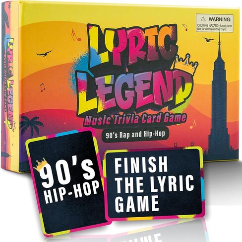 Lyric Legend - R&B Music Trivia Game for 90's Lyrics - Perfect White Elephant Gift for Adults, Secret Santa or 90’s Trivia Throwback Games - Can You Finish The R&B Lyrics? in Kuwait