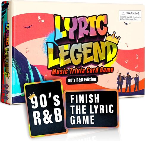 Lyric Legend - لعبة R&B Music Trivia لأغاني التسعينات - هدية مثالية للفيل الأبيض للبالغين، أو ألعاب Santa السرية أو ألعاب Trivia Throwback للتسعينيات - هل يمكنك إنهاء كلمات R&B؟ in Kuwait