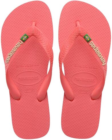 Havaianas Women's Brazil Logo Flip Flops Sandals, Pop Yellow, 11/12 in Saudi Arabia