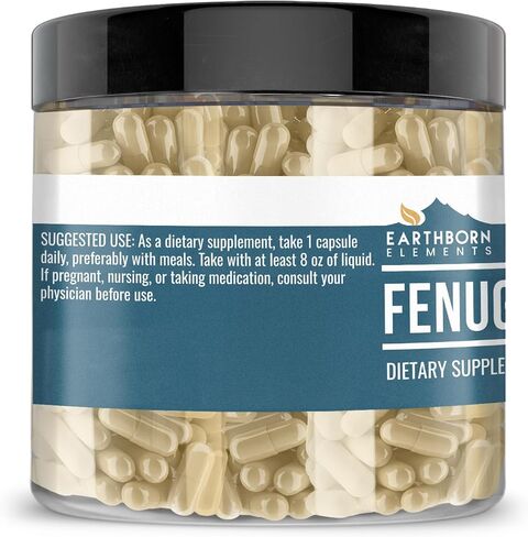 Earthborn Elements بذور الحلبة 200 كبسولة، نقية وغير مخففة، بدون إضافات in Kuwait