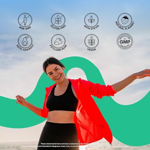 مسحوق قشرة القشرة السسيليوم مع ستيفيا (ثمار استوائية) - تطهير القولون للتغميس وصحة الأمعاء - مشروب مسحوق الألياف القولون - ملحق مسحوق الألياف النباتية ستيفيا ، 50 حصصًا in Kuwait