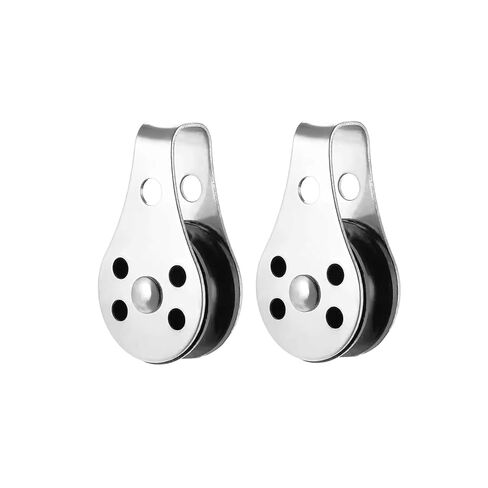 Atibin Load Rigging Pulley Block Steel Wheel Steel Rope Pulley Smooth Hanging Durable Pulley Single Loading SUS316 Suitable for 0.08 to 0.32 Inch Ropes 2Pcs in Kuwait