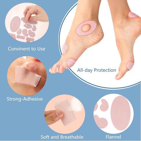 moleskin للأقدام - 2 "× 15 بوصة الشريط moleskin وسادة مرنة ، مثالية للركض ، المشي لمسافات طويلة ، والمشي - بسهولة إلى أي حجم - moleskin لون البشرة الداكنة للبثور (لفاتان) in Kuwait