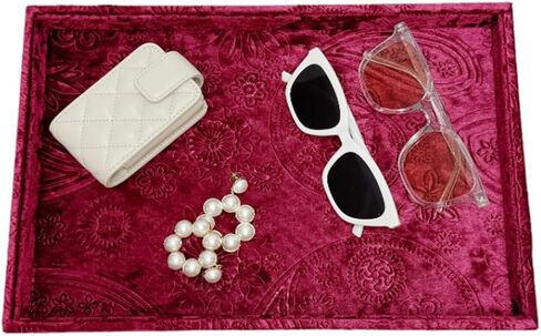 صينية تخزين المجوهرات الفاخرة ، صينية عرض سلع التجزئة النبيلة ، منظم بجانب السرير لوحدة التحكم عن بُعد iPhone eyeglasses.Original تصميم وميض خاص in Kuwait