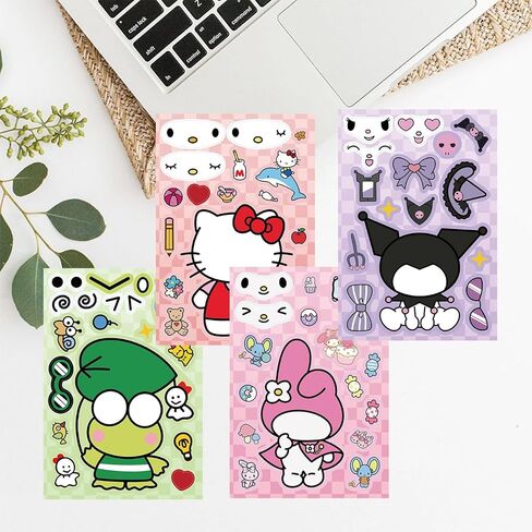 ملصقات Hello Kitty، حزمة ملصقات لطيفة، ملصقات Kawaii، 50 قطعة من ملصقات Dovipta Vinyl المقاومة للماء لزجاجة المياه، الكمبيوتر المحمول، لوح التزلج، الكمبيوتر، الهاتف، ملصقات للأطفال والفتيات والمراهقين والبالغين (مرحبًا) in Kuwait