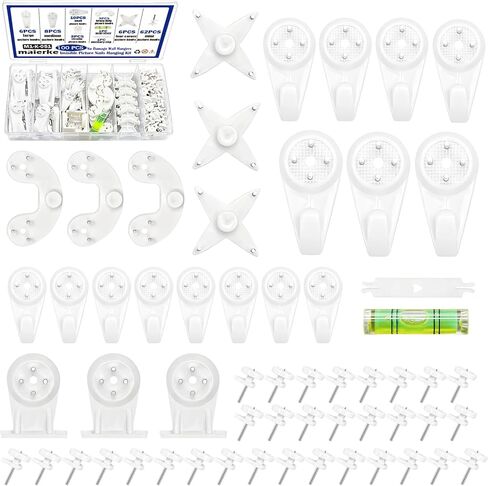 maierke 100PCS Picture Hanging Kit,Picture Hanger No Damage Wall Hangers Invisible Nail Hangers,Used in Art Painting Photo Frame etc,for Hardwall and Cement Wall Concrete Wall M1-K-051 in Kuwait