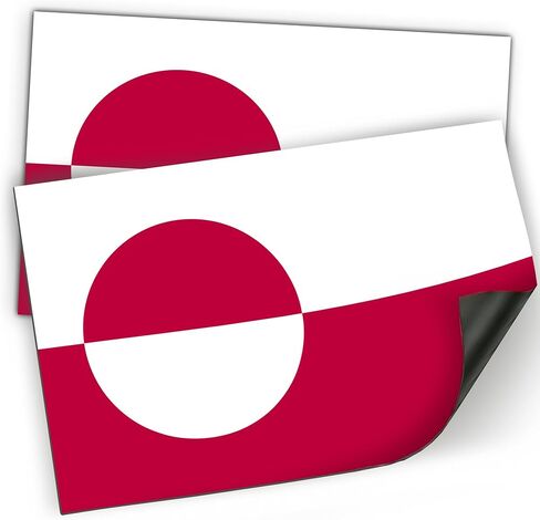 Magnet Me Up Greenland Inuit Flag Car Magnet Decal, 4x6 Inches, Heavy Duty Automotive Magnet for Car, Truck SUV in Saudi Arabia