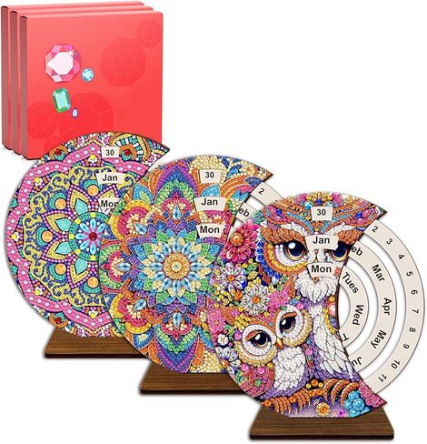 Diamond Art Centerpieces Decorations, Calendar Diamond Art Kits for Adults with Diamond Art Accessories Tools Diamond Art Painting Home Decor Kit, Countdown Christmas & New Year Gifts in Kuwait