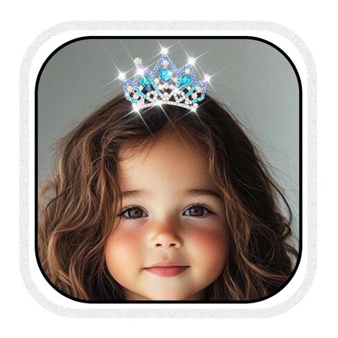 Yean Mini Tiara Comb Rhinestone Princess Hair Comb Silver Small Comb Tiara for Girls (Pink) in Kuwait