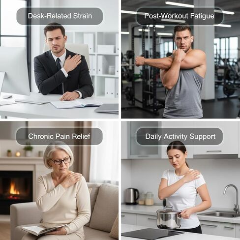 وسادة تسخين الكتف اللاسلكي مع التدليك ، وبطانة سريعة للحرارة والحرارة المخملية ، وشاشة LED لدرجة الحرارة والبطارية في الوقت الفعلي ، ودعامة مدلك الاهتزاز لتخفيف آلام الكفة في الرقبة والدوار ، وتناسب الرجال والنساء in Kuwait