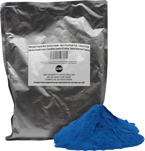 Naturejam Organic Blue Spirulina Powder 1 Pound Bulk-Premium Culinary Grade for Smoothies in Kuwait