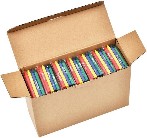 Madisi Crayons Bulk Pack, Regular Size, 4 Colors, 150 Packs, 600 Count in Kuwait