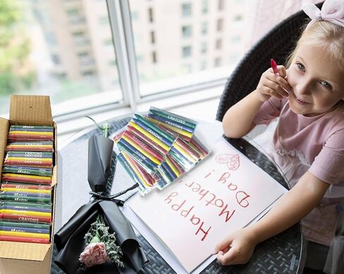 Madisi Crayons Bulk Pack, Regular Size, 4 Colors, 150 Packs, 600 Count in Kuwait