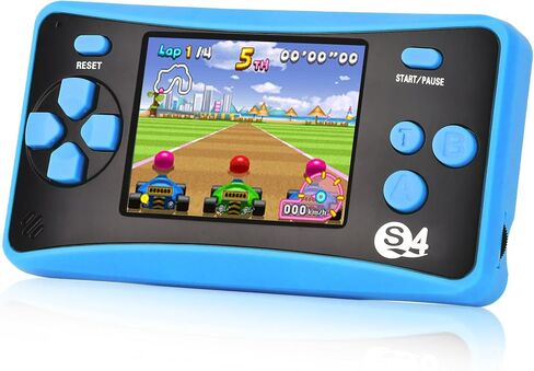 X-JOYKIDS QS17Orange Handheld Game for Kids Portable Retro Video Game Player Built-in 182 Classic Games 2.5 inches LCD Screen Family Recreation Arcade Gaming System Birthday Present for Children in Kuwait