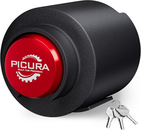 2025 Upgraded Trailer Hitch Locks Fits 2 5/16 Inch Coupler, Heavy Duty Trailer Lock, Anti-Theft Trailer Coupler Lock for RV, Trailer, Boat, Pickup with Keys(Red) in Kuwait