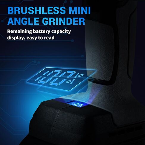 Angle Grinder Tool, Cordless Mini Angle Grinder Brushed with 2pcs 16.8V 2000mAh Battery 5-Cutting Discs 28000rpm,Power Angle Grinder for Wood Metal Stone Concrete (Brush) in Kuwait