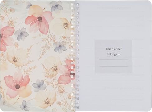 Christian Art Gifts 2026 Compact Spiral-bound 12 Month Planner for Women: Be Still & Know Encouraging Scripture, Daily Planning, Organizing, Reminders, Appointments, Cute Teal Multicolor Floral & Gold in Kuwait