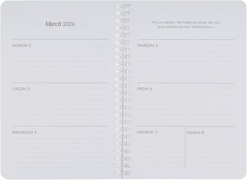 Christian Art Gifts 2026 Compact Spiral-bound 12 Month Planner for Women: Be Still & Know Encouraging Scripture, Daily Planning, Organizing, Reminders, Appointments, Cute Teal Multicolor Floral & Gold in Kuwait