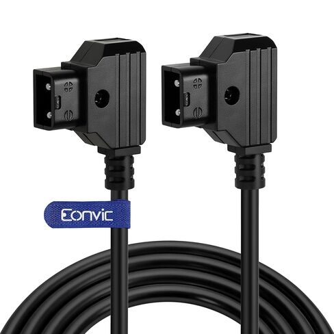 Eonvic Power Extension Cable Dtap Male to Male for DSLR Rig Battery Bauer V-Mount Gold Mount Battery (Black, 2M) in Saudi Arabia