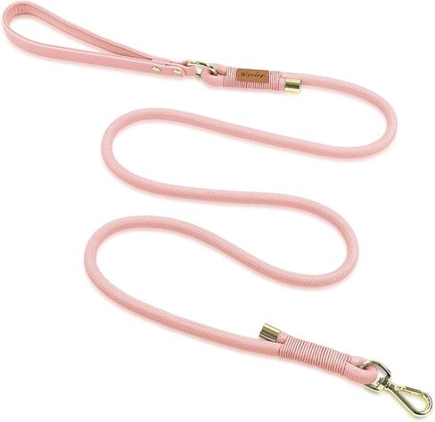 Wisedog 5FT Rope Dog Leash - Polyester Rope with PVC Soft Padded Handle, Rustproof 360°Swivel Buckle - Durable for Small, Medium & Large Dogs (Sand Color) in Kuwait