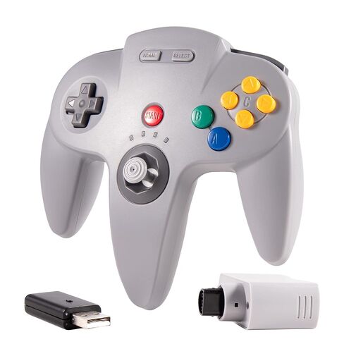 KIWITATA Wireless N64 Controller for Switch/ N64 Console, 2.4GHZ Rechargeable Wireless N64 Remote Joystick Game Pad Controller Compatible with Raspberry Pi, MAC, PC Windows 7,8,10,11 Clear Red in Kuwait