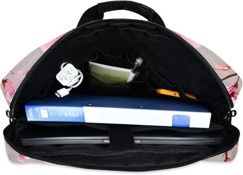 ALAZA Pink Floral Cherry Blossom Laptop Case Bag Sleeve Portable Crossbody Messenger Briefcase w/Strap Handle, 13 14 15.6 inch in Saudi Arabia