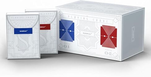 SLOWPLAY 100% Plastic Playing Cards, 2-Deck Poker Card Set, Jumbo Index, Poker Size, Superior Flexibility and Durability, Waterproof & Washable, Professional Playing Cards for Texas Hold’em Poker in Saudi Arabia