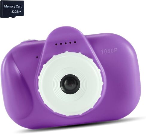 Kids Toy Camera, for Boys Girls Age 3-8, Digital Video Camera with Stickers, Cute Case and 32GB SD Card in Saudi Arabia