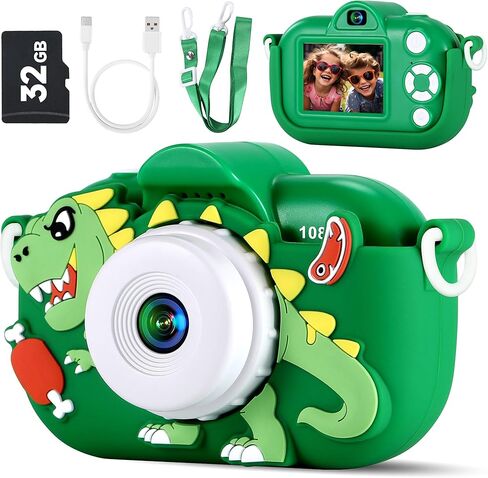 Kids Toy Camera, for Boys Girls Age 3-8, Digital Video Camera with Stickers, Cute Case and 32GB SD Card in Saudi Arabia