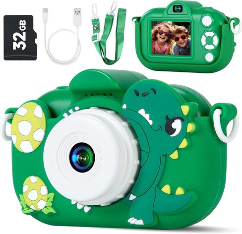 Kids Toy Camera, for Boys Girls Age 3-8, Digital Video Camera with Stickers, Cute Case and 32GB SD Card in Saudi Arabia