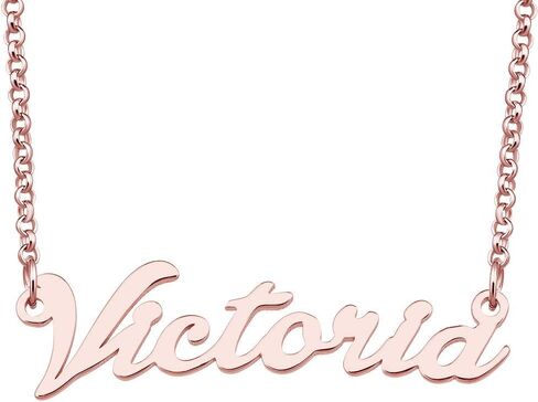 قلادة الذهب الوردي قلادة مخصصة مخصصة للزوجين الزوجين in Kuwait