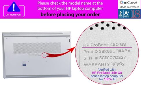 mCover Case Compatible ONLY for 2021～2024 15.6" HP ProBook 450 | 455 G8 / G9 / G10 Series Windows Notebook PC (NOT Fitting Other HP Models) - Orange in Saudi Arabia