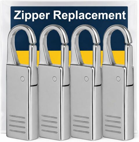 Zipper Replacement: x4 Replacement Zipper Pull Tab. Use as Luggage Zipper Pulls Replacement, Zipper Hook for Bags & Suitcase Zipper Pull Replacement. Broken Zipper Pull Replacement 1.5x0.43x0.17 Inch in Kuwait