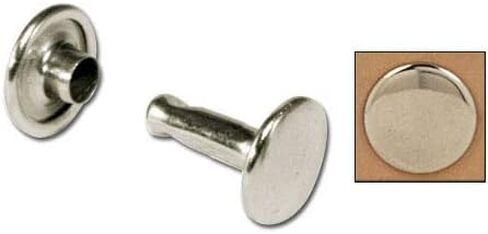 X-Small Double Cap Rivets Antique Nickel Plate 100/pk by Tandy Leather 1378-16 in Saudi Arabia