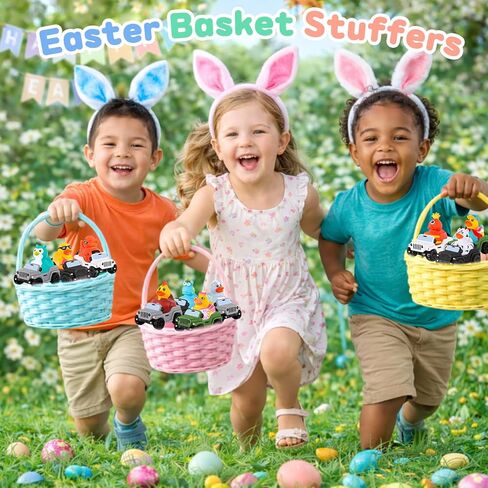 24 Pcs Jeep Ducks Rubber Ducks, 3.5 Inch Jeep Ducks for Ducking, Jeeps Suitable for 2 Inch Ducks, 12 Rubber Ducks Assortment with 12 Jeeps, Baby Bath Toy Christmas Party Favors Birthdays Gifts in Kuwait