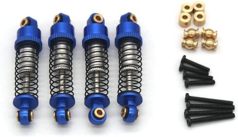 صدمات ألومنيوم FMS fcx24، صدمات Rc 48 مم لأجزاء ترقية السيارة الزاحفة 1/24 FMS FCX24 RC 4 قطع/مجموعة (أحمر) in Kuwait