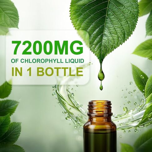 Lovita Chlorophyll Liquid 120mg per mL, High Potency Concentrated | Internal Deodorant, Skin Health, Energy Booster & Immune Support | from Natural Mulberry Leaf | 2 Fl Oz in Kuwait