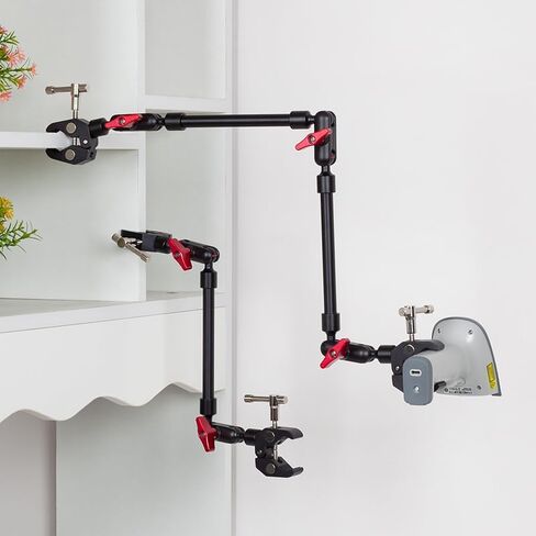 حامل كاميرا بذراع سحري مرن، حامل ثلاثي قابل للتعديل مع مفاصل متعددة، حامل هاتف محمول قابل للتعديل للمكتب (ذراع 23 بوصة + 2 مشبك) in Kuwait