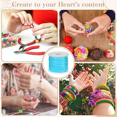 32 Rolls Lanyard String Plastic Lacing Cord Gimp Boondoggle String Lanyard Kit for Kids Keychain Bracelets Jewelry Making DIY Craft 0.1 Inch Wide 65.6 Feet Long 32 Colors in Kuwait