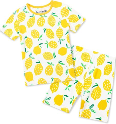 Bamboo Viscose Toddler Unicorn Mermaid Girls Kids Pajamas Short Sleeve Summer Cool Snug fit Pjs 12M-8Y 2pcs in Saudi Arabia