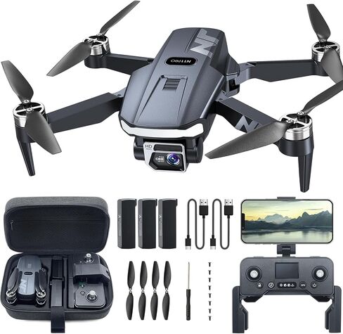 N11 PRO GPS Drone with Camera for Adults 4K UHD, 90 Min Long Flight Time, Long Control Range, Auto Return, Follow Me, Brushless Motor, 5G FPV RC Quadcopter for Beginners in Saudi Arabia