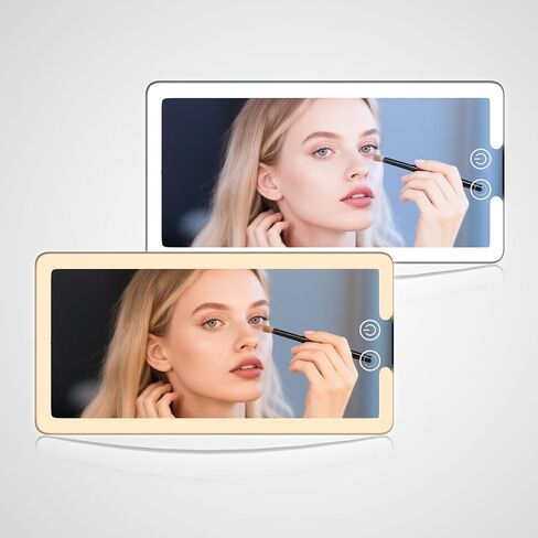 Solar Car Sun Visor Vanity Mirror, Sun Visor Makeup Mirror for Car,Dimmable with 3 Light Modes in Kuwait