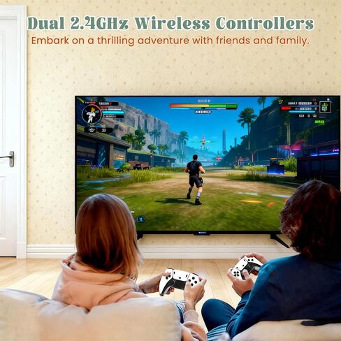 وحدة تحكم ألعاب لاسلكية قديمة مع 20000 لعبة مدمجة، M8 4K Retro Game Stick التوصيل والتشغيل وحدة تحكم ألعاب الفيديو مخرج HDMI للتلفزيون، مثالي لعيد الميلاد in Kuwait