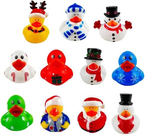 20pcs Assorted Rubber Duck Christmas Duck Toys,Small Rubber Ducks in Bulk Baby Shower Bath Toy for Kids Toddler Birthday Halloween Party Favors Stocking Stuffers Classroom Incentives in Kuwait