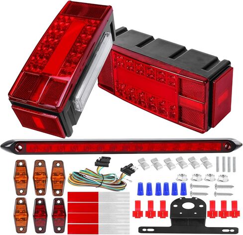 Boat Trailer Lights Kit, Submersible Trailer Light LED Kit with 25FT Wiring Harness Marker Lights Light Bar for 12V Boat Truck RV Over 80 Inch in Saudi Arabia
