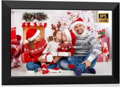 Large Digital-Picture-Frame-15" Digital Photo Frame - 32GB, 1920*1080 Touch Screen FHD Display, Slideshow, Auto-Rotate, Load Photo Video from Phone via APP Email, Unlimited Cloud Storage, Gift for Mom in Saudi Arabia
