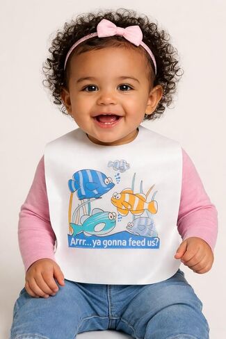 Sandhill Tools Disposable Kids Bibs for Catching Mess, White, 10.5" x 14.5" with 2" Crum Catcher Pocket in Kuwait