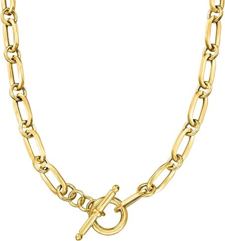Ross-Simons Italian 18kt Gold Over Sterling Paper Clip Link Necklace. 36 inches in Saudi Arabia